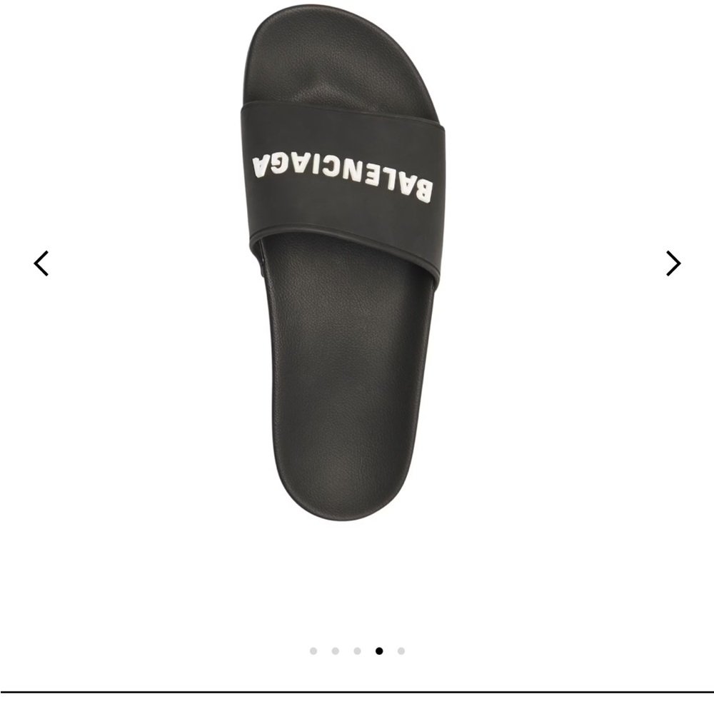 BALENCIAGA WOMEN'S POOL SLIDE SANDAL IN BLACK/WHITE